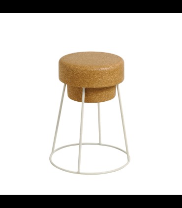 Low stool from the counter in cork massive